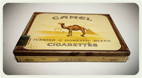 how much are metal camel cigarette boxes worth|old camel cigarette tins.